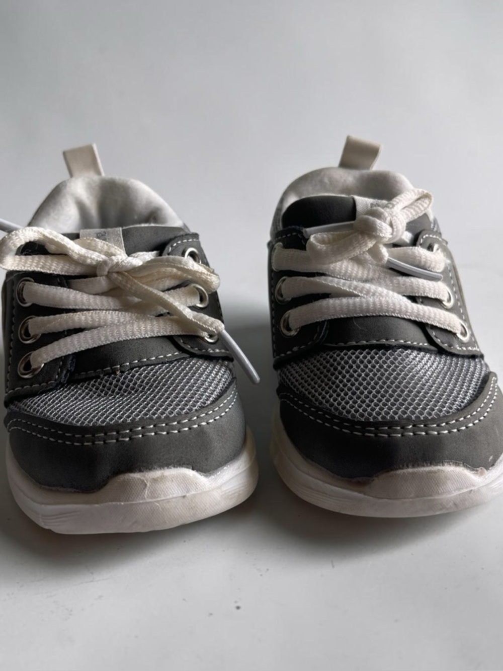 Little Me Gray Lace Up Sneakers Size 5